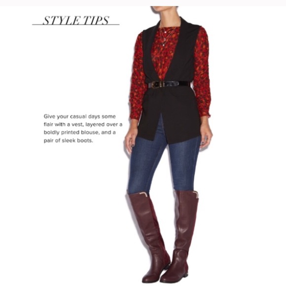 ShoeDazzle OTK Faux Leather Boots 8 WC - Picture 6 of 7